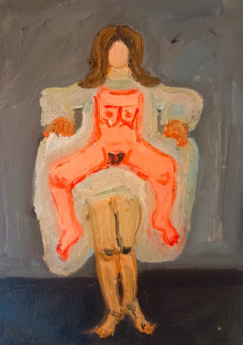 Wearing a woman dress